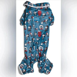 Snoopy Peanuts Berkshire Christmas Holiday PJ Pajamas Blue